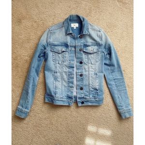 Nordstrom BP Denim Fitted Jean Jacket, XXS, Light Wash Blue